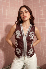 Chocolate Reya Waistcoat