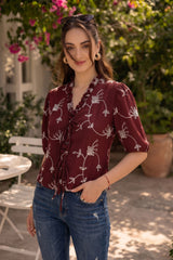 Maroon Elina Top