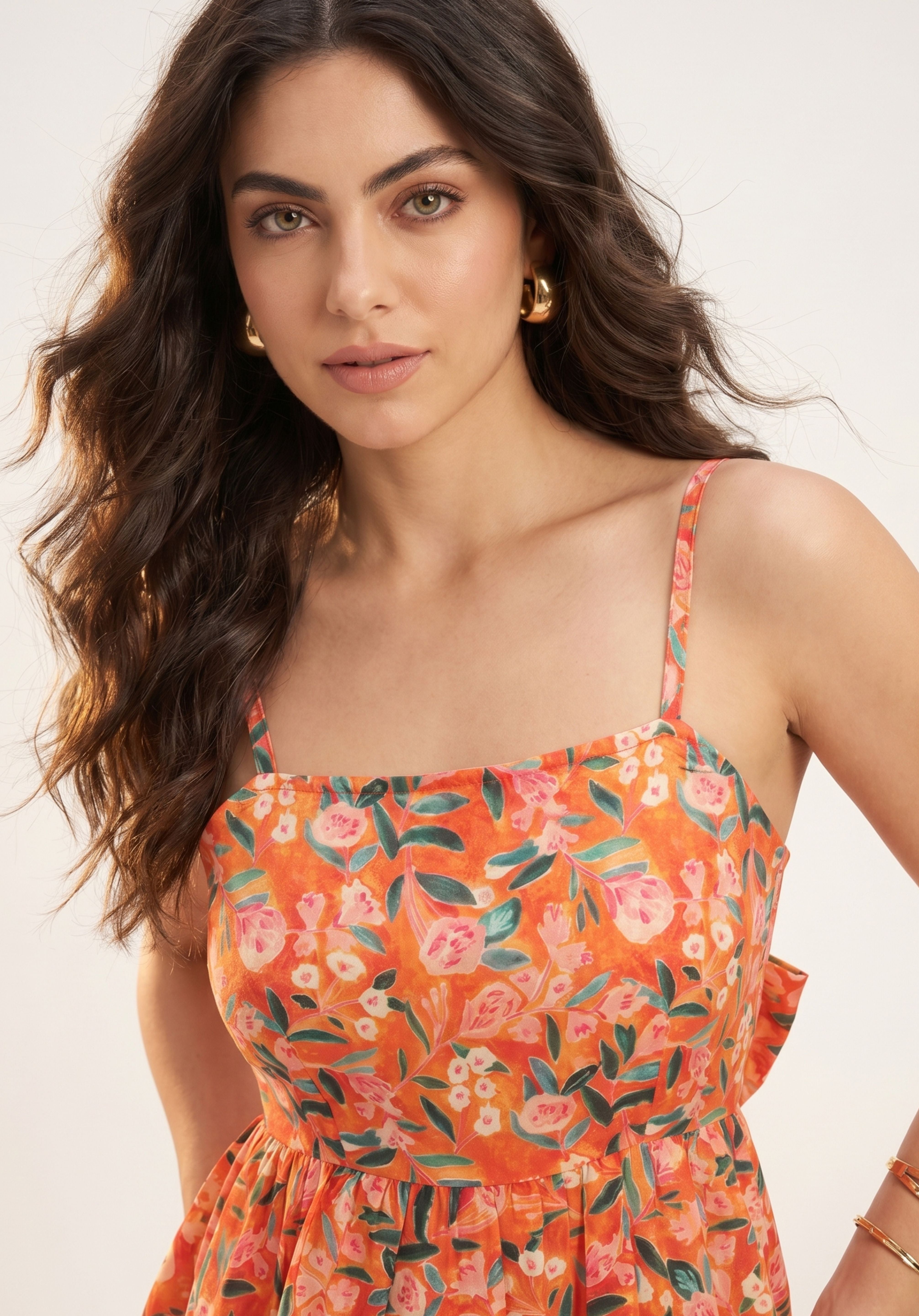 Orange Eshika Top