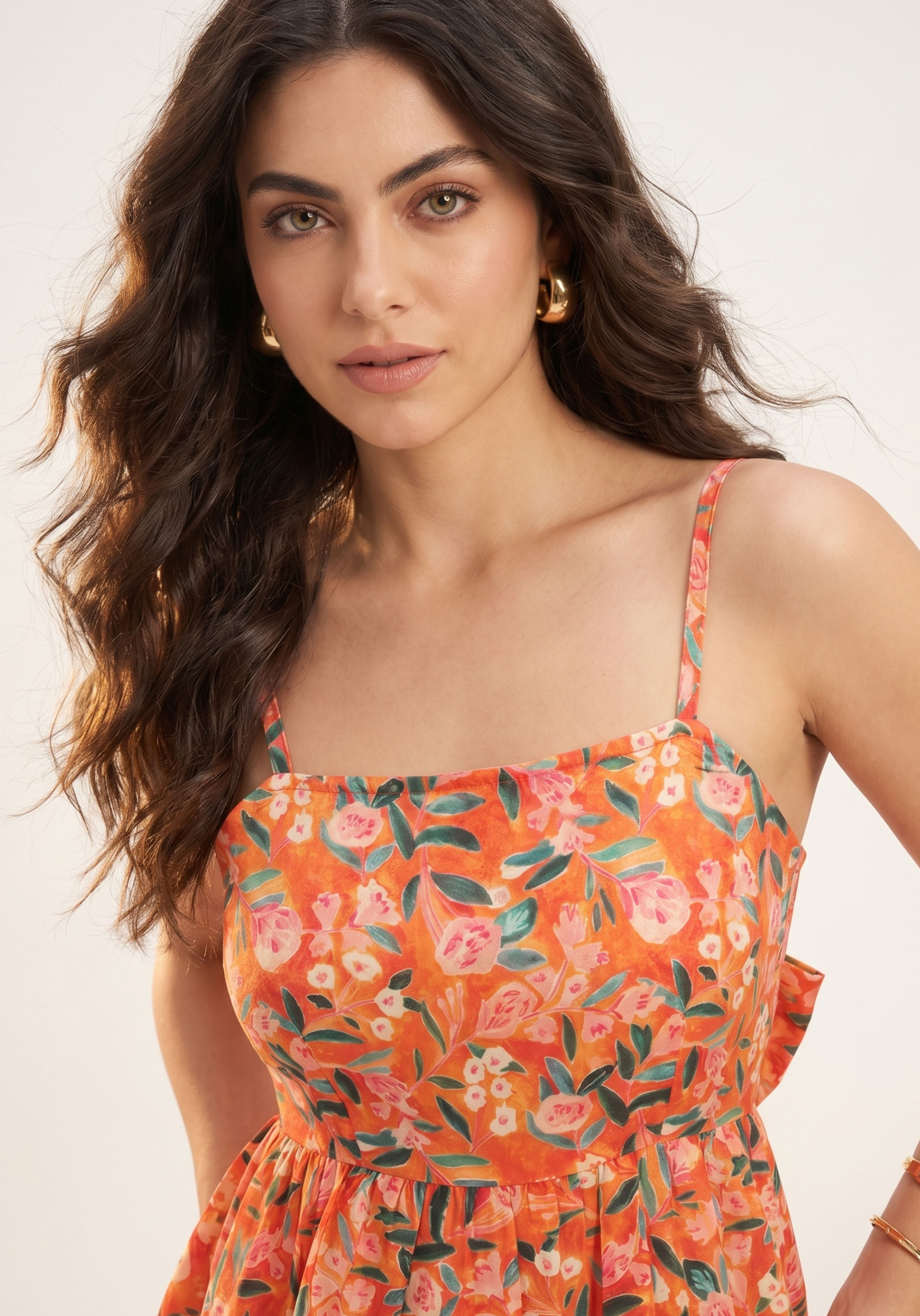 Orange Eshika Top