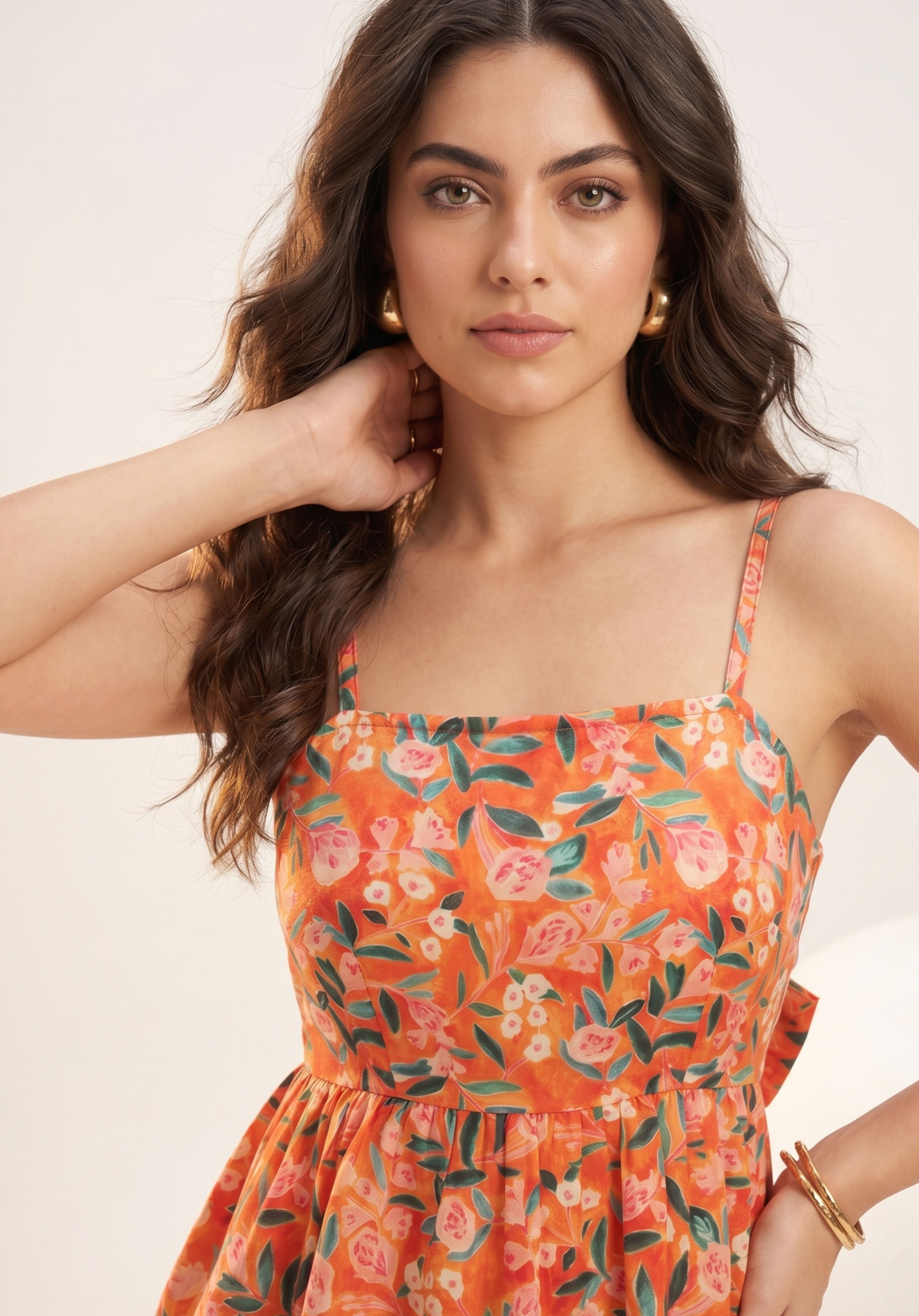 Orange Eshika Top