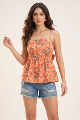 Orange Eshika Top