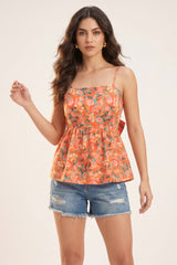 Orange Eshika Top