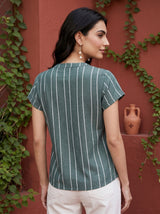 Teal Shanaya Top