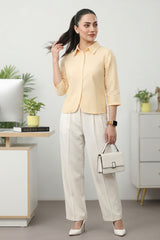 Yellow Gingham Saanjh Shirt