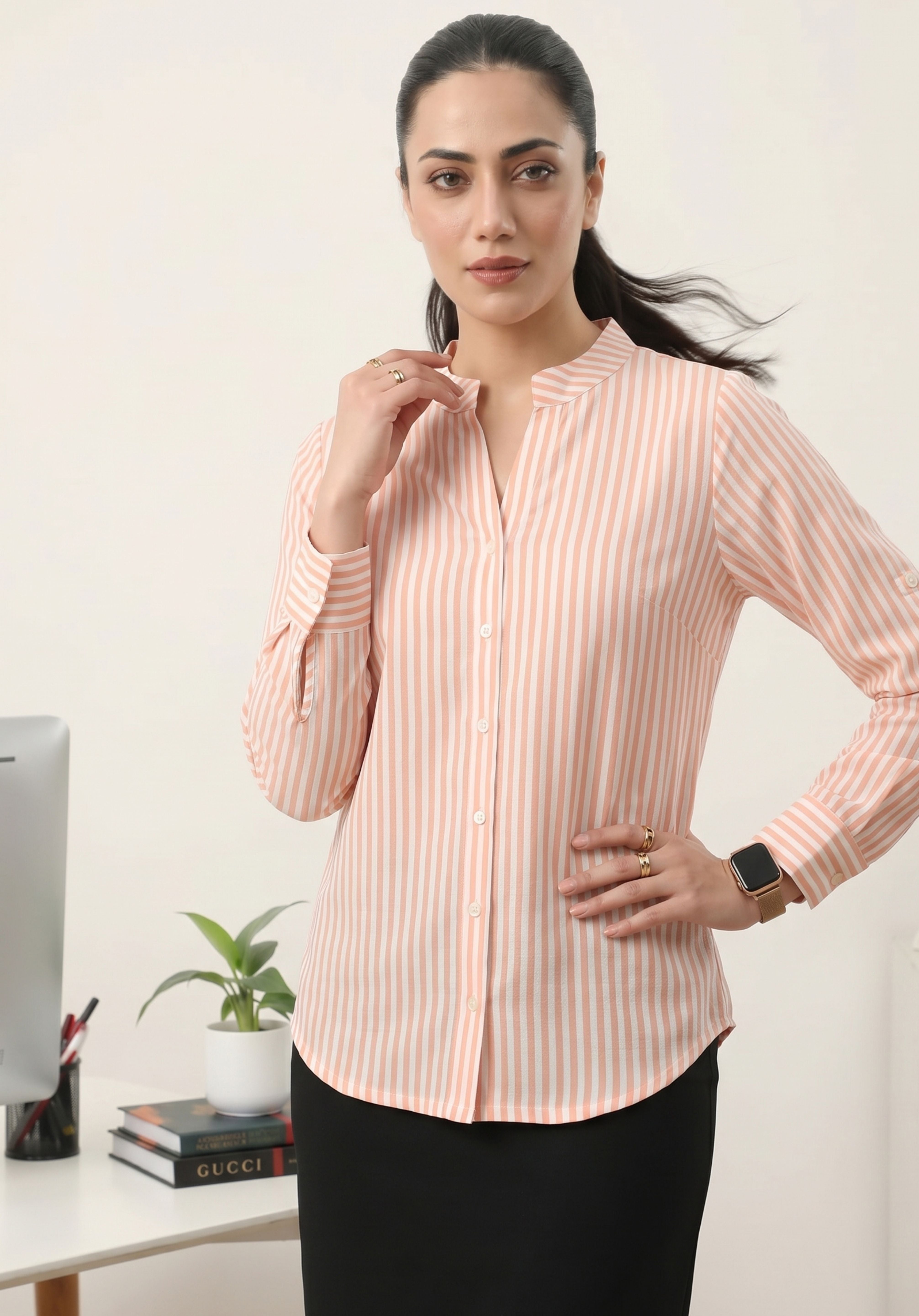 Peach Vedika Shirt