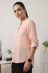 Peach Vedika Shirt