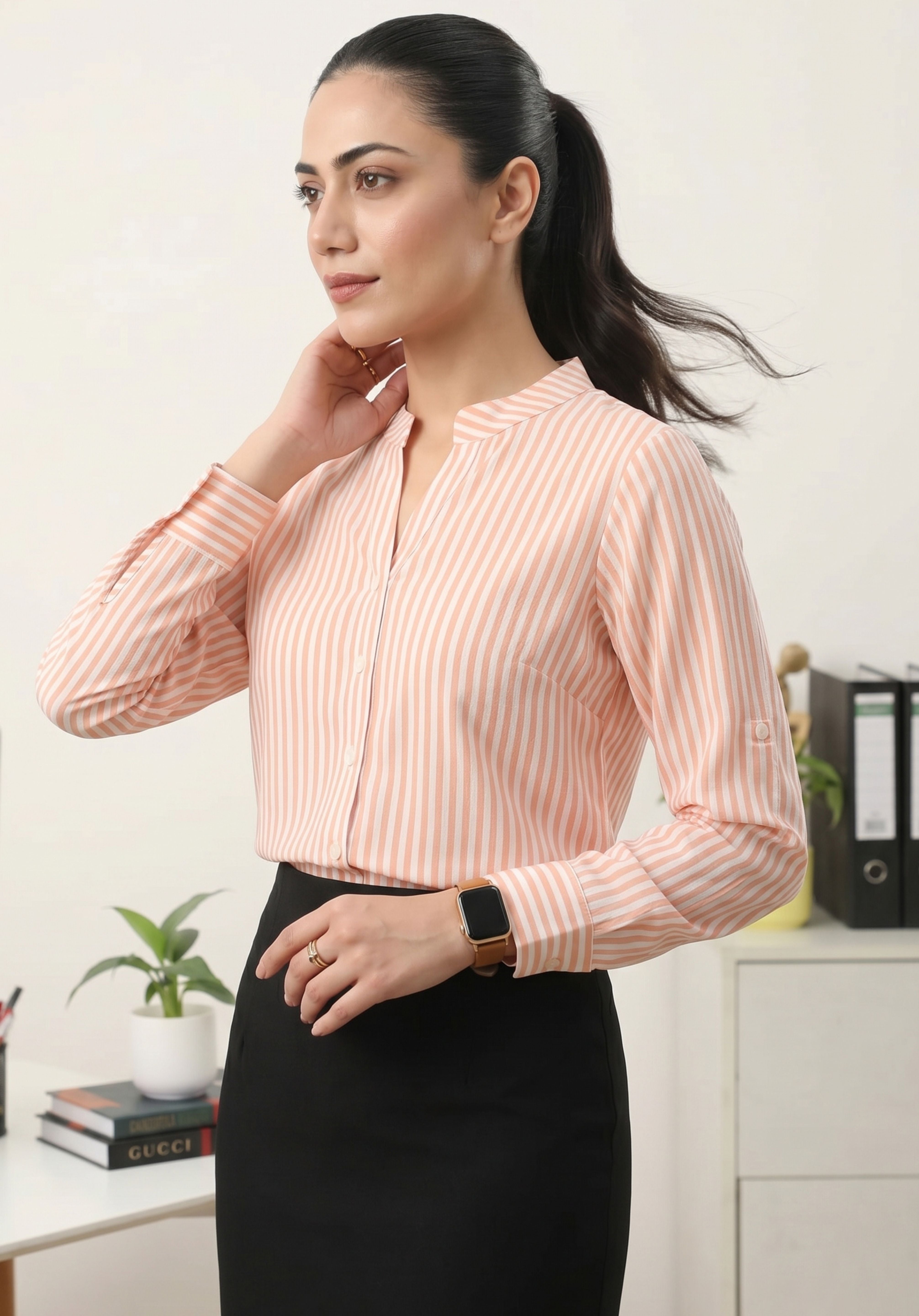 Peach Vedika Shirt