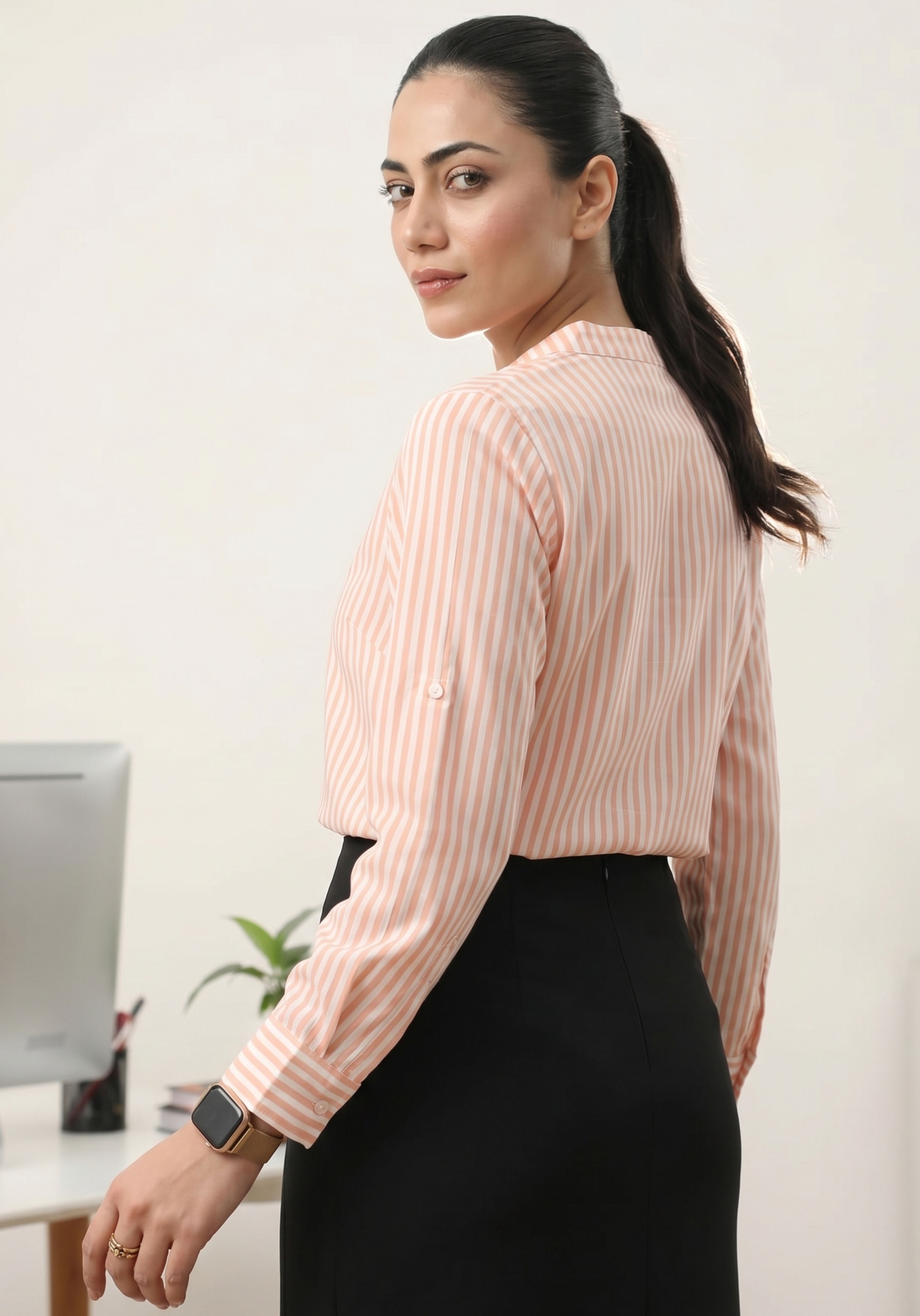 Peach Vedika Shirt