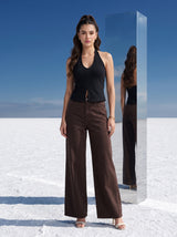 Noir Halter Slit Top