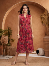 Maroon Faye Dress
