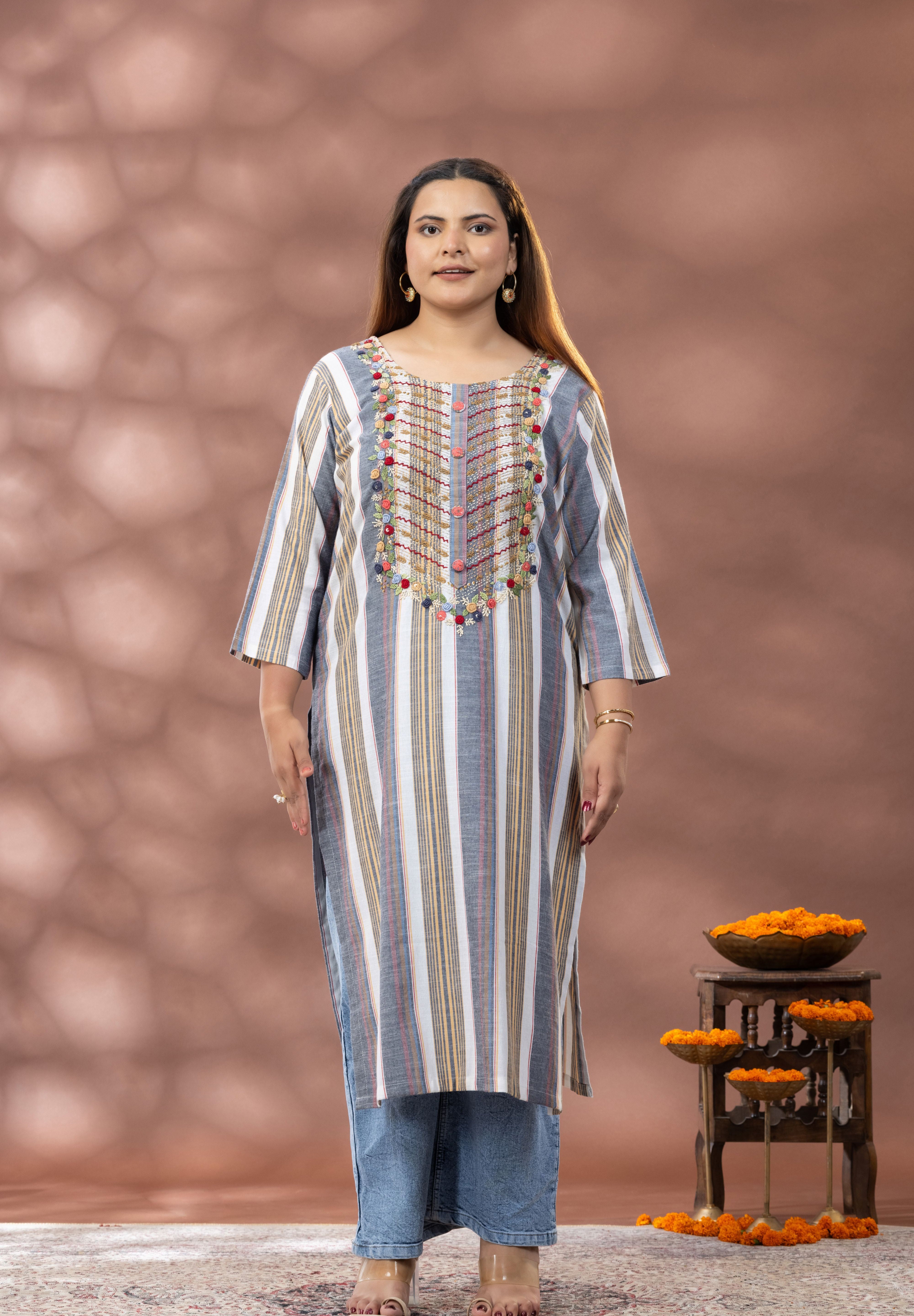 Rustic Bloom Kurti