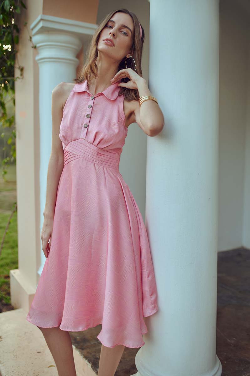 Roswell pink knee length Dress