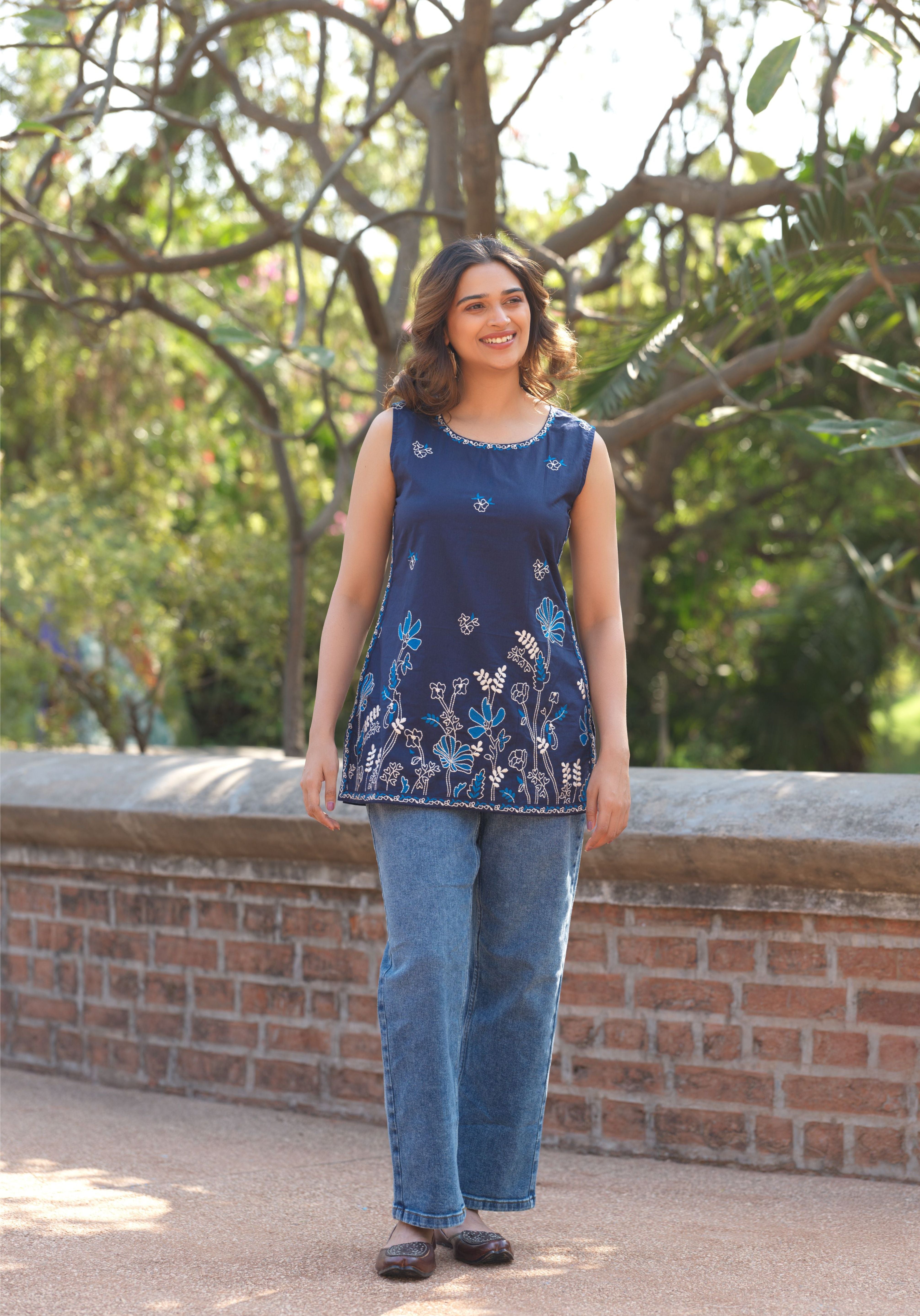 Navy Blue Ira Top