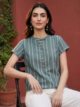 Teal Shanaya Top