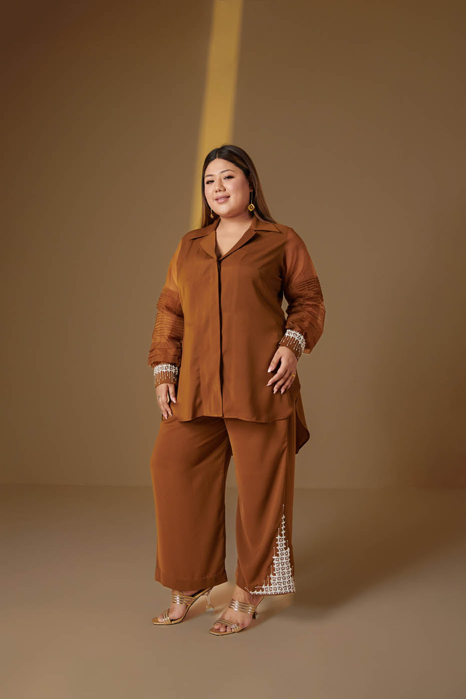 Heer Brown Co-ord Set