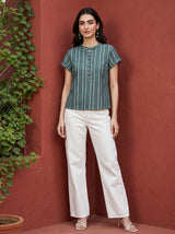 Teal Shanaya Top
