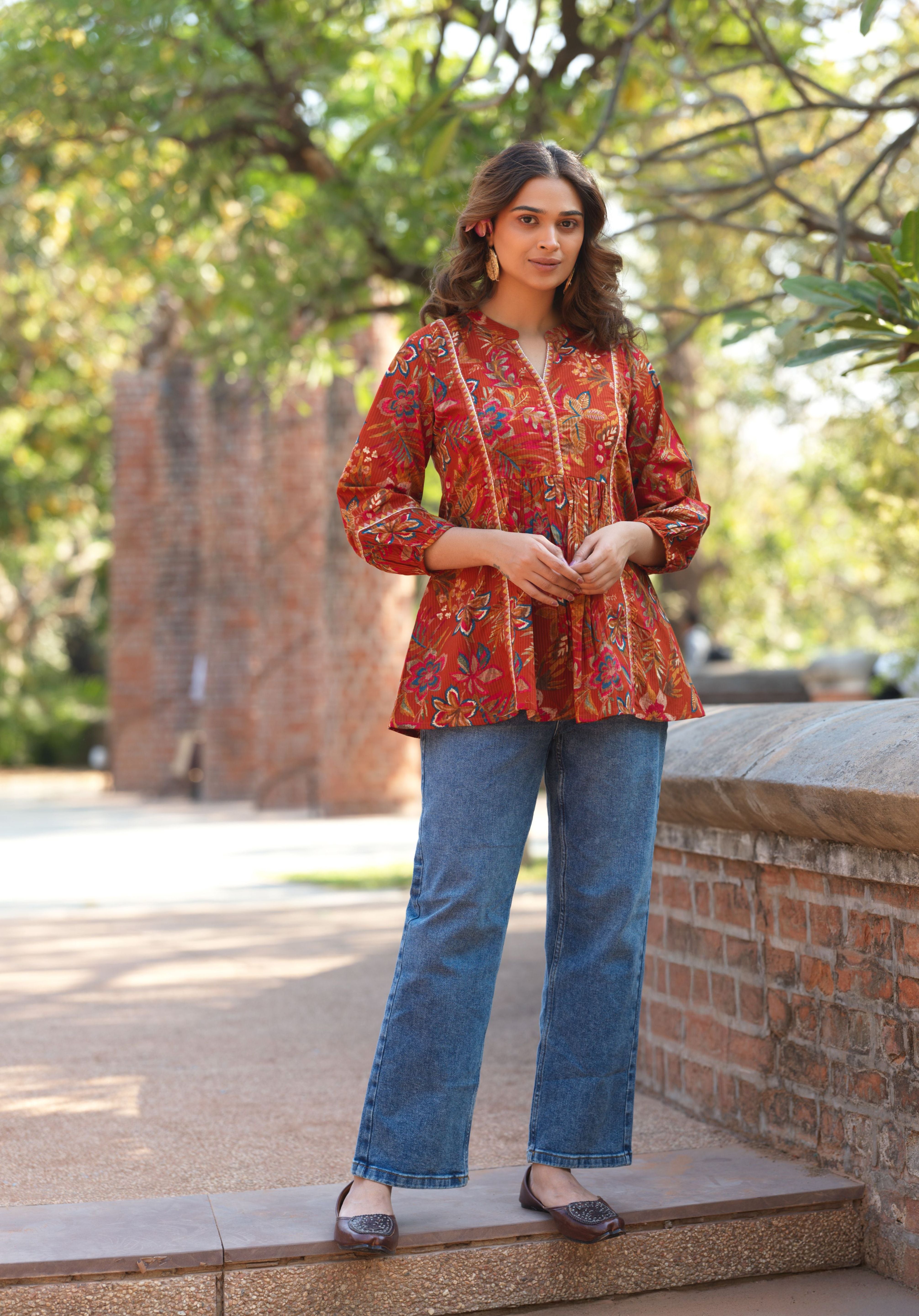 Burnt Orange Aavya Top