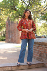 Burnt Orange Aavya Top