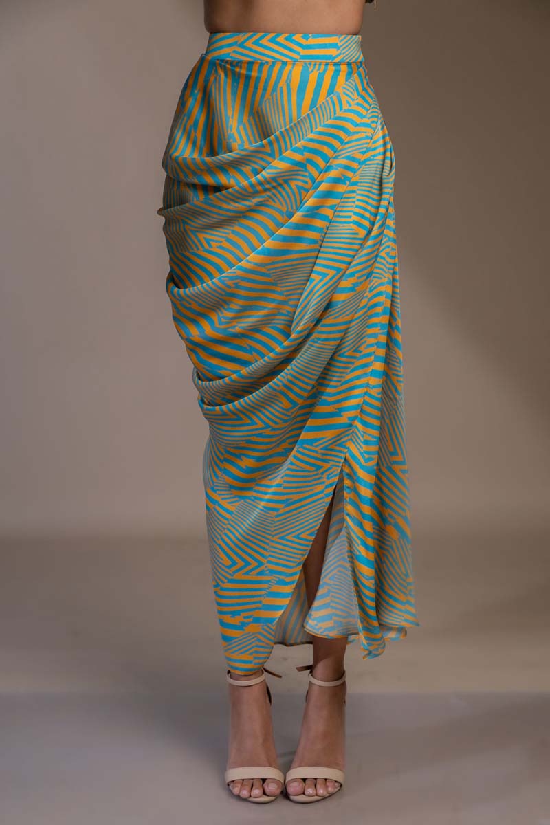 Shop Drape Saree Skirts ! Long Draped Skirt Set Pattern - Mamicha