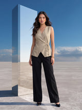 Clean Girl Side-Tie Wrap Top
