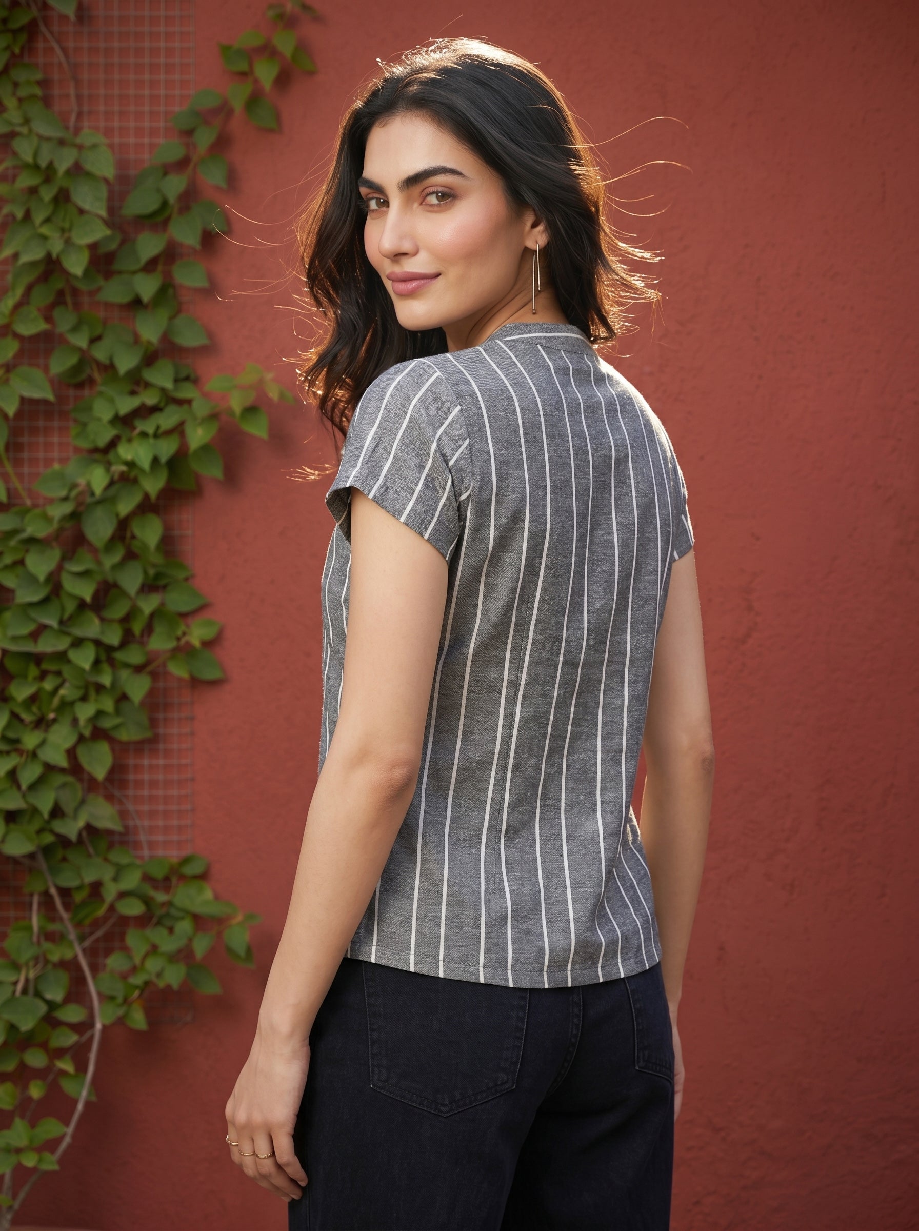 Grey Diya Top
