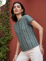 Teal Shanaya Top