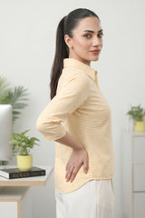 Yellow Gingham Saanjh Shirt
