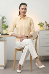 Yellow Gingham Saanjh Shirt