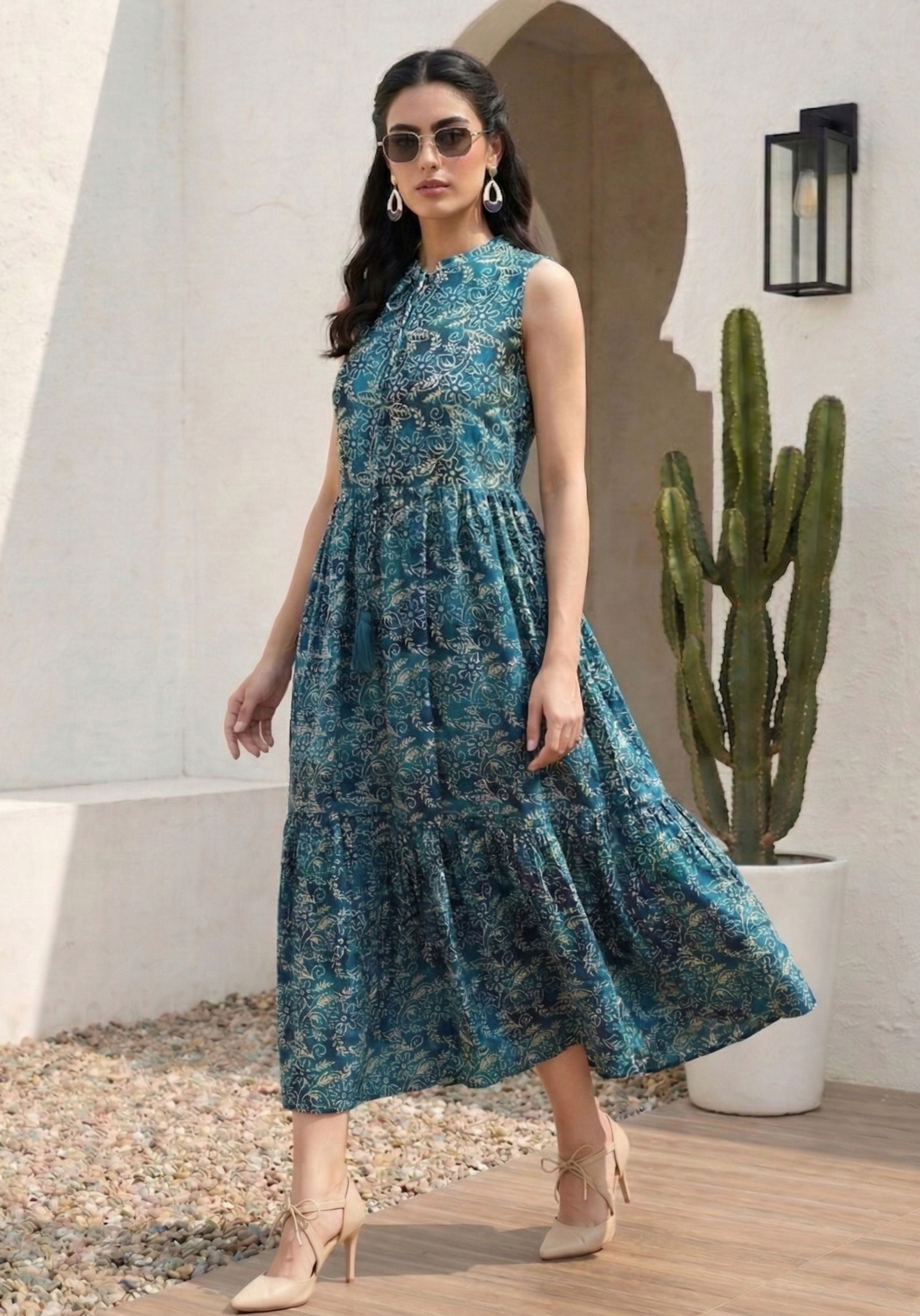 Teal Myra Dress
