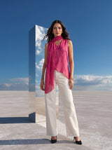Magenta Luxe Scarf Top