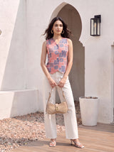 Sunset Geo Sleeveless Top