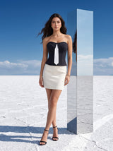 Monochrome Tux Corset Top