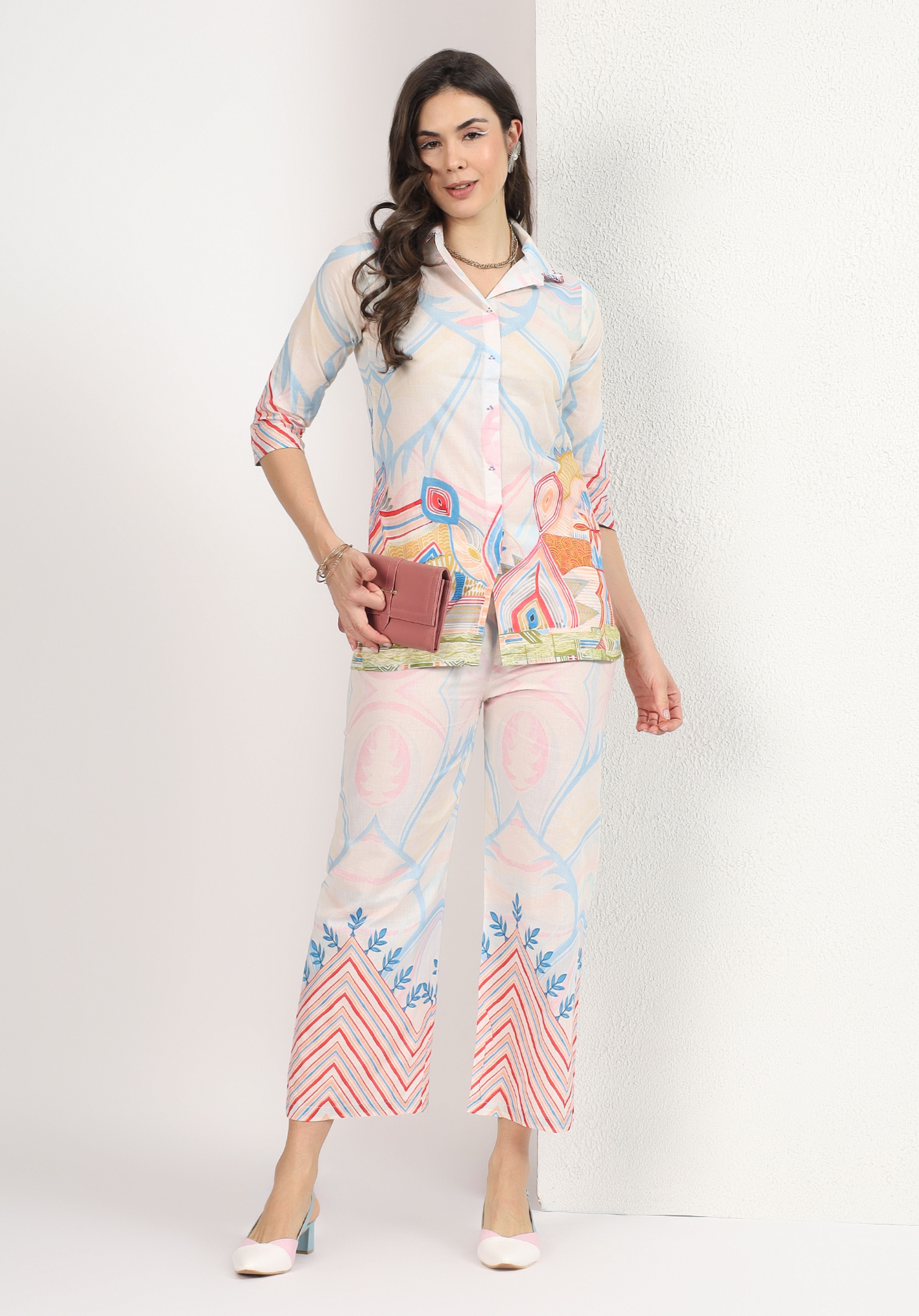 Cream Eshana Cord Set