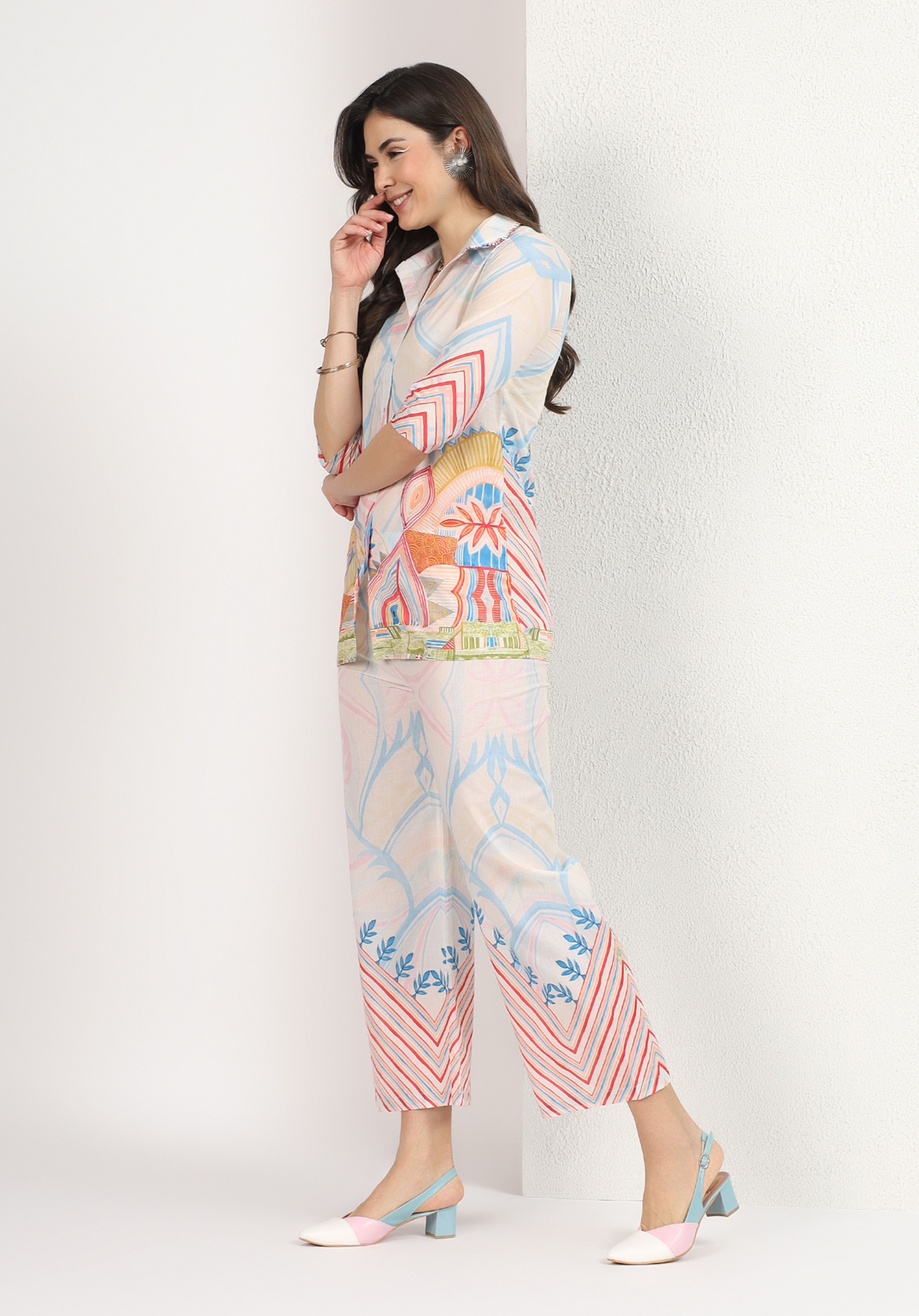 Cream Eshana Cord Set