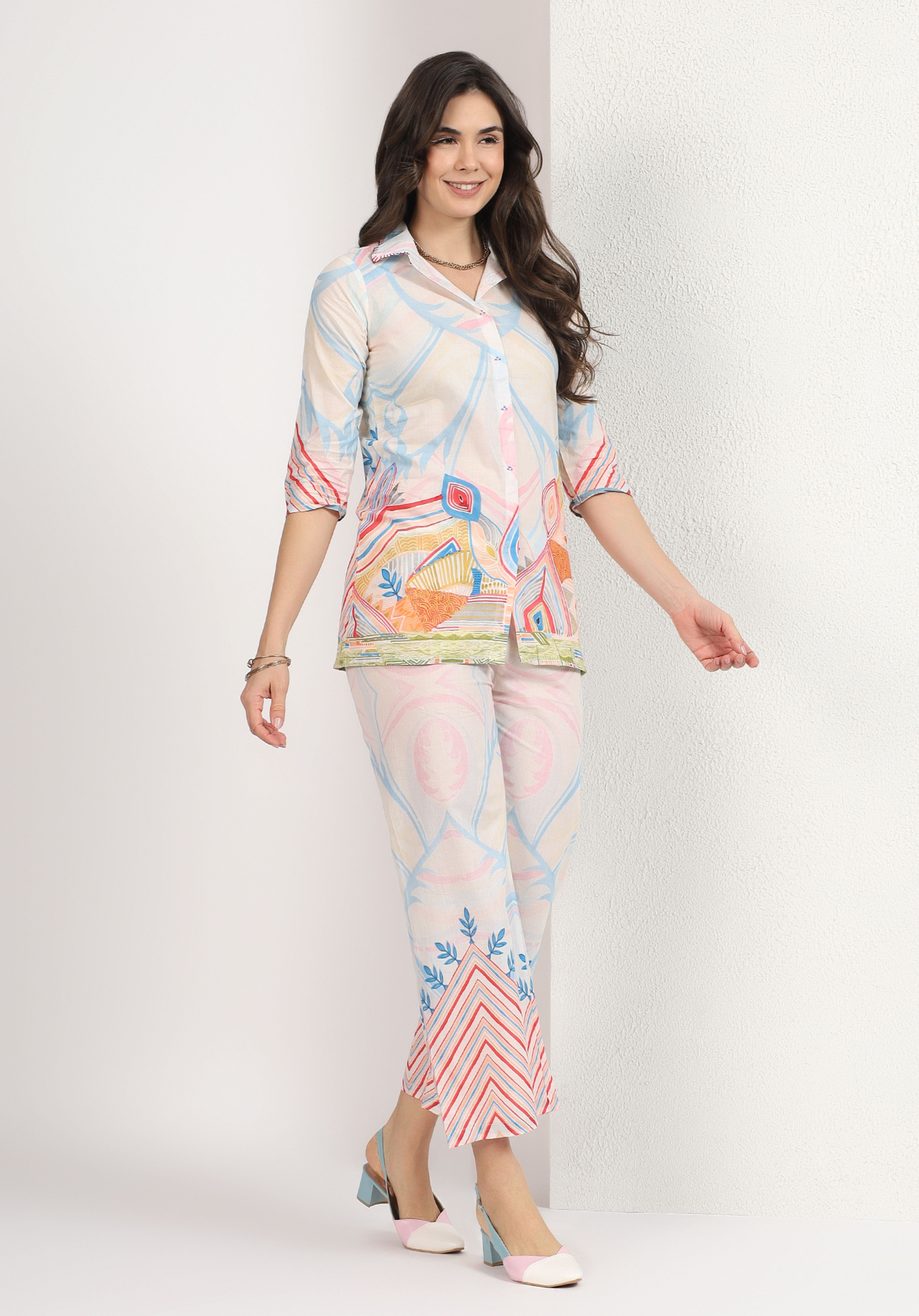 Cream Eshana Cord Set