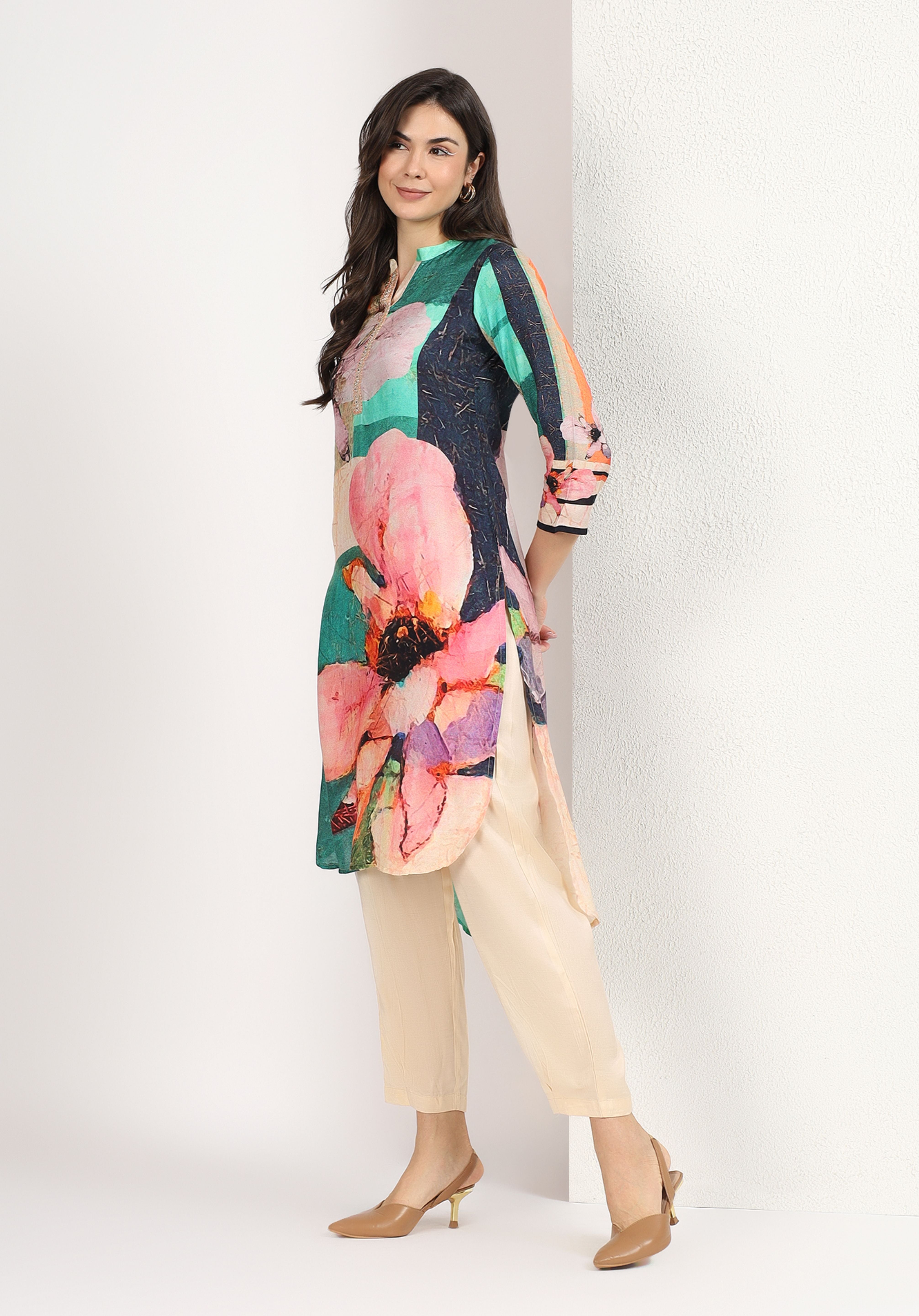 Multicolored Trishala Kurta Set