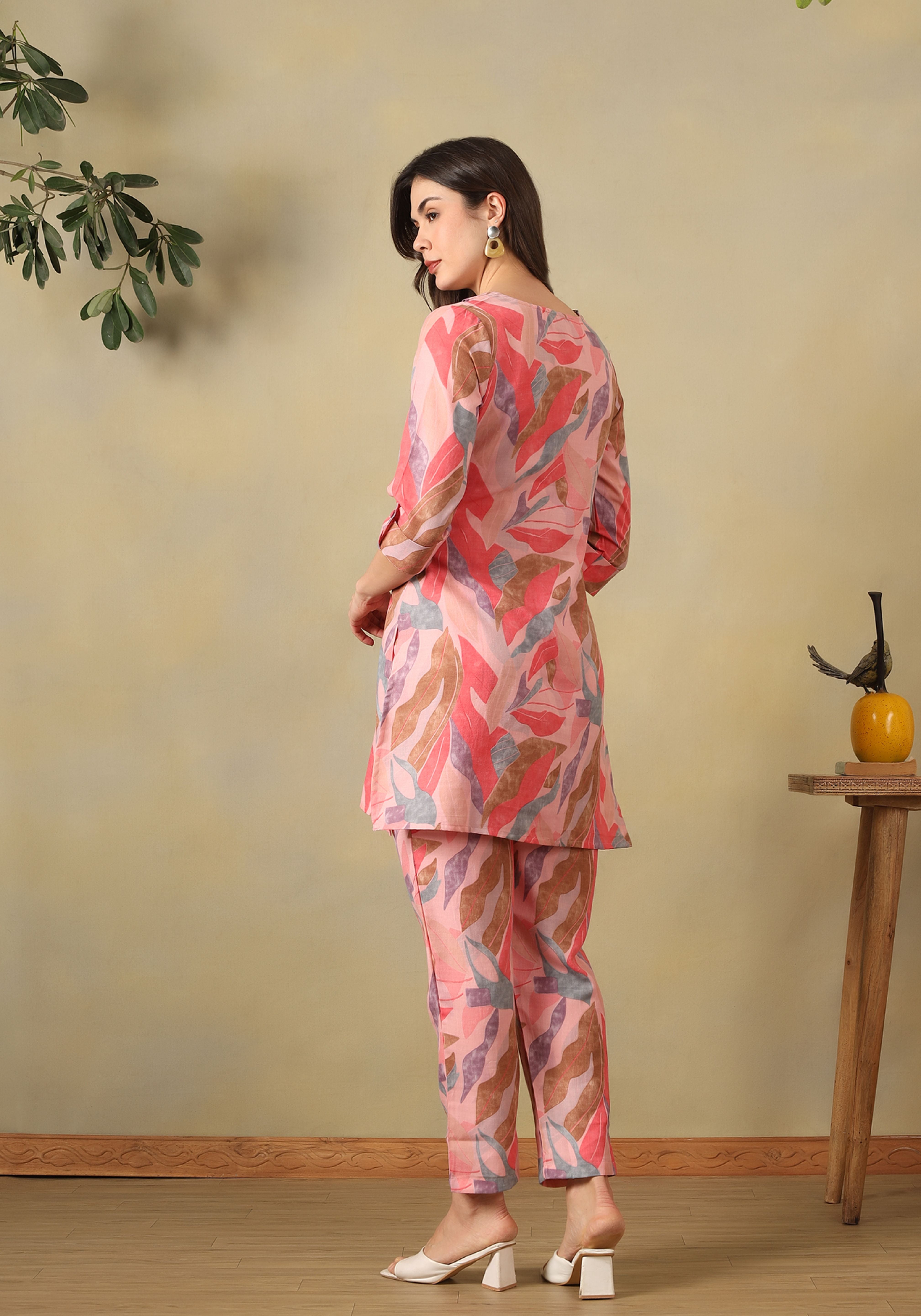 Pink Aritra Cord Set