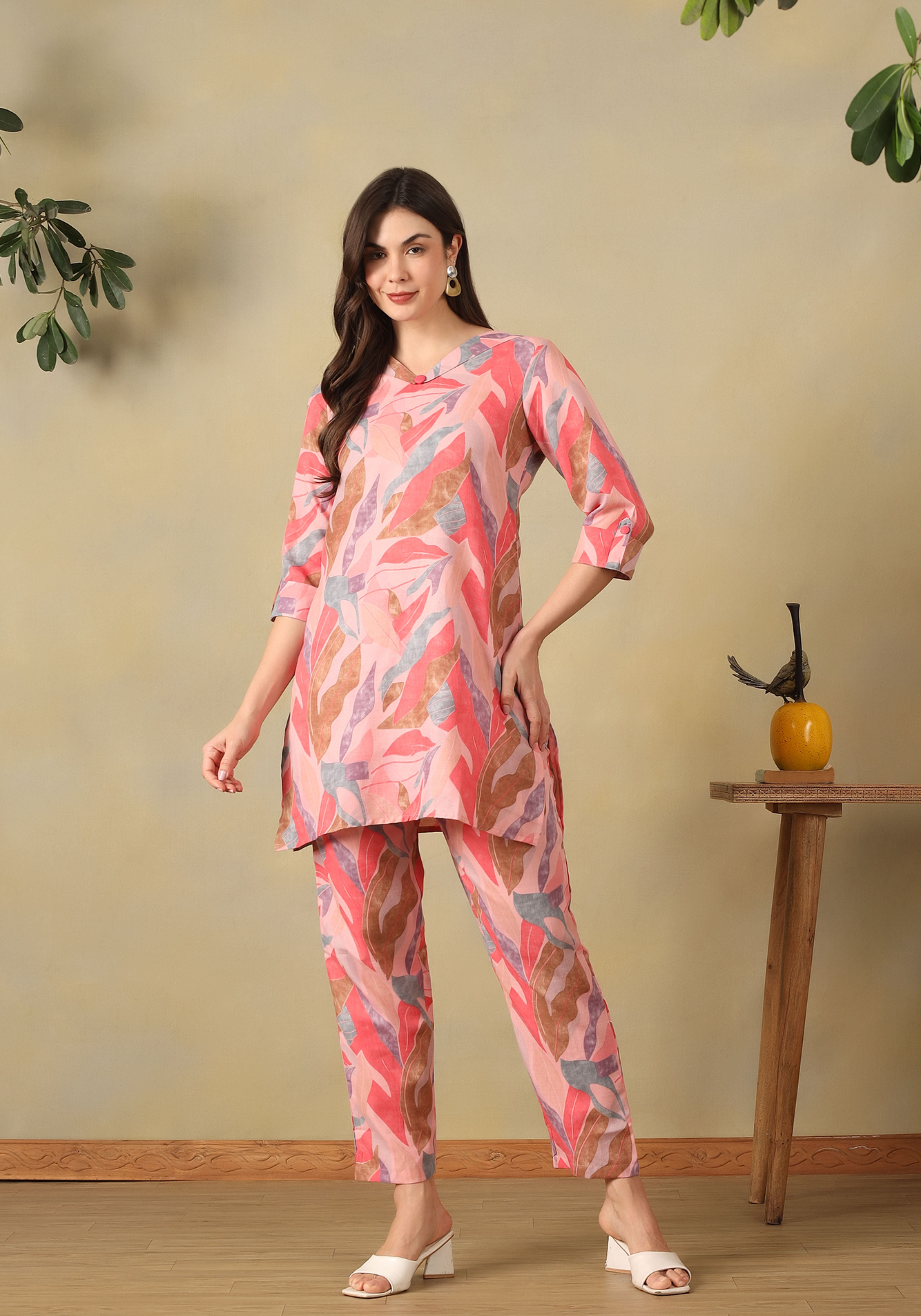 Pink Aritra Cord Set