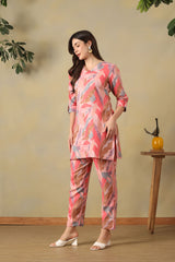 Pink Aritra Cord Set