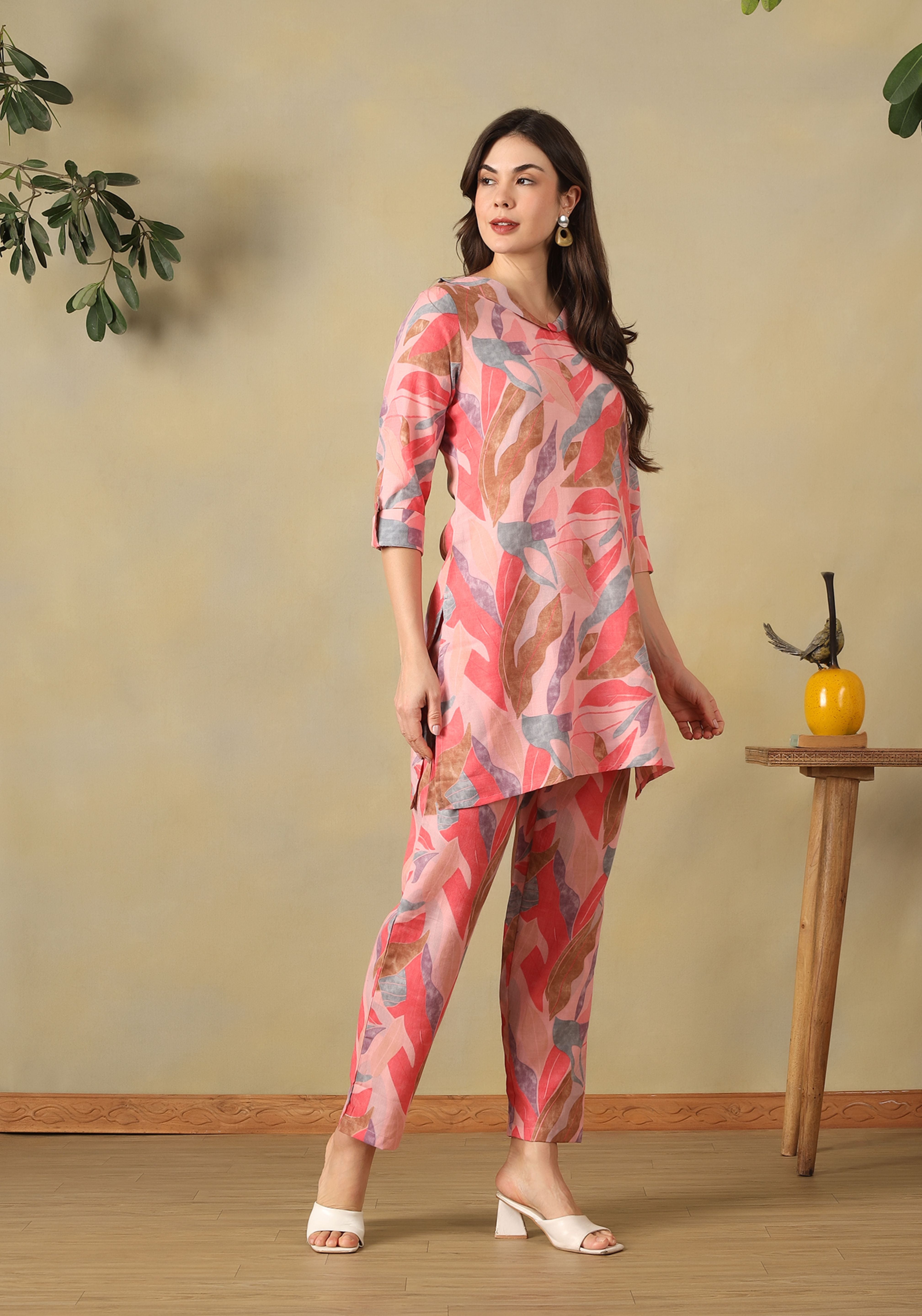 Pink Aritra Cord Set