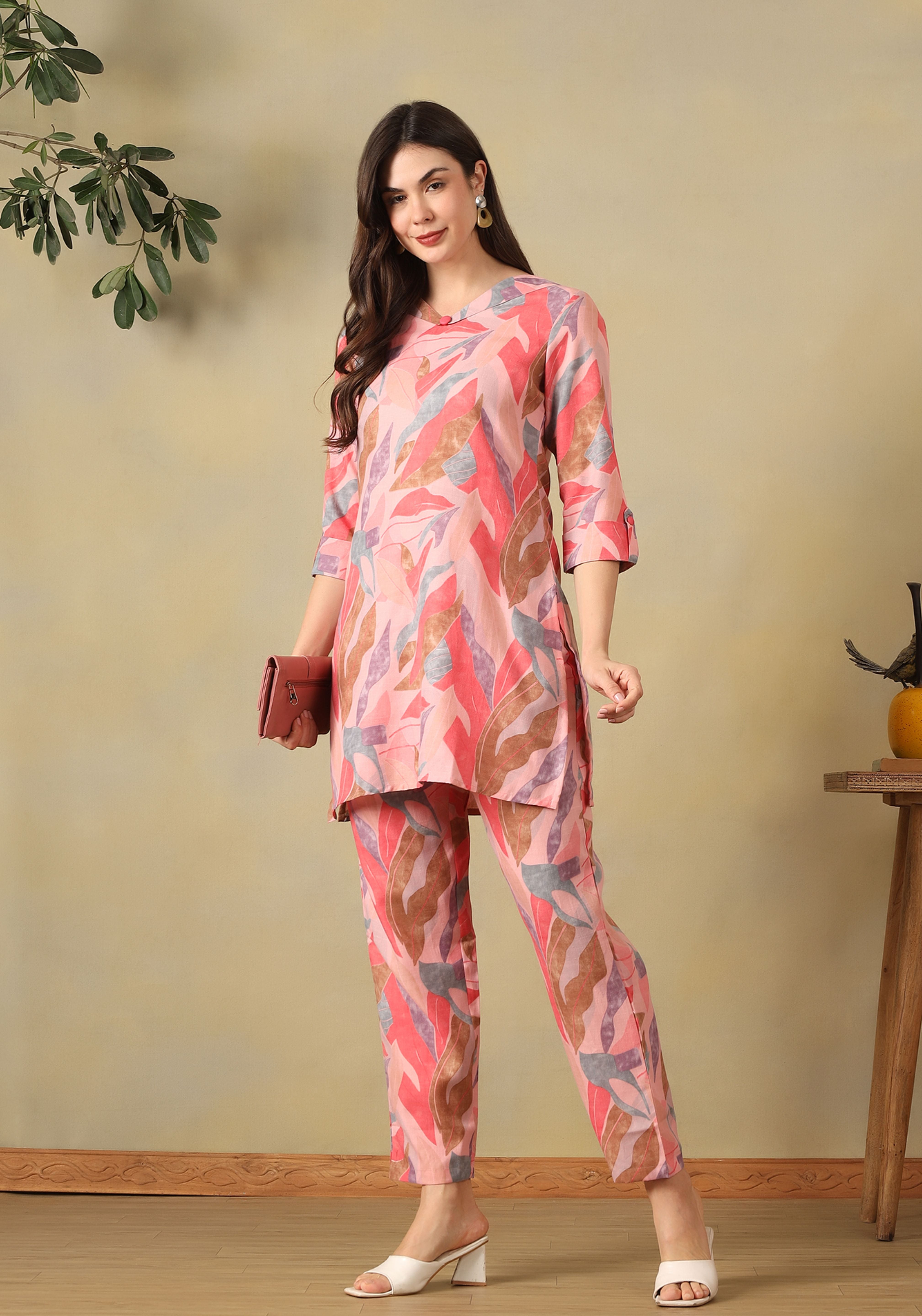 Pink Aritra Cord Set