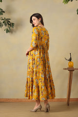 Mustard Yellow Vanshika Maxi Dress