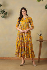 Mustard Yellow Vanshika Maxi Dress