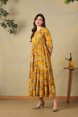Mustard Yellow Vanshika Maxi Dress