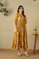 Mustard Yellow Vanshika Maxi Dress
