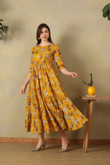 Mustard Yellow Vanshika Maxi Dress
