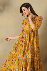 Mustard Yellow Vanshika Maxi Dress