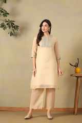 Cream Gayatrika Kurta Set