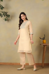 Cream Gayatrika Kurta Set